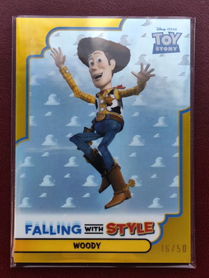 Woody Falling with Style numbered card, Topps 30 years of Toy Story, like new