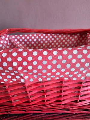 Easter basket used with removable fabric