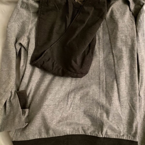 A.P.C. men's hoodie cardigan used, medium, gray