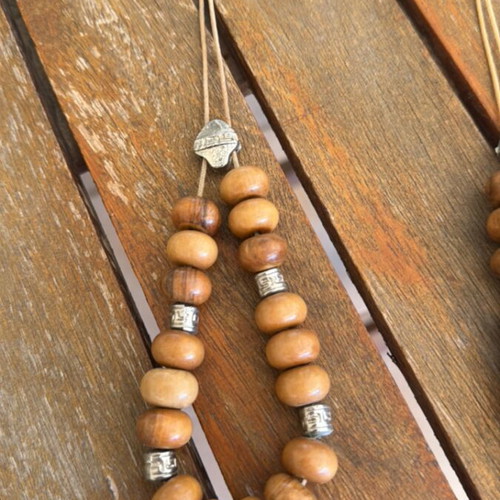 Wooden worry beads set like new, two pieces