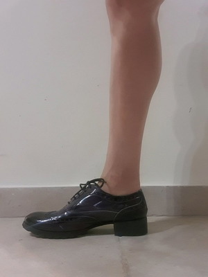 Oxford leather patent shoe Musto used, black