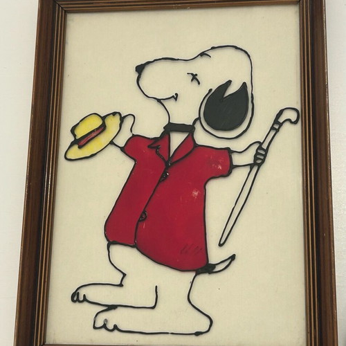 Vintage κορνίζα Snoopy μεταχειρισμένη σε καλή κατάσταση