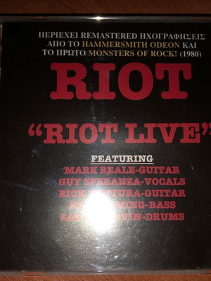 Riot Riot Live CD μεταχειρισμένο, Metal