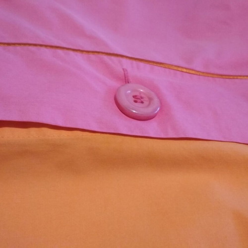 Canon double duvet cover like new, cotton, fuchsia and orange