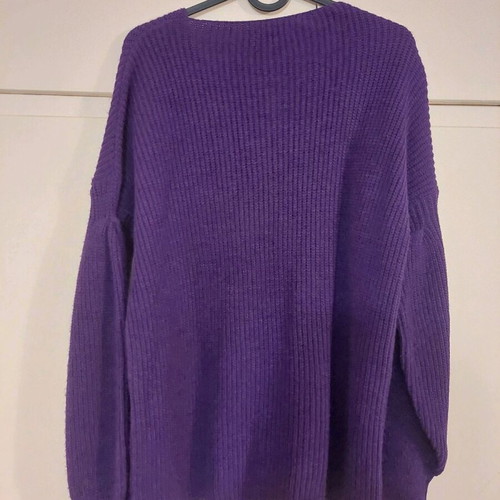 Knitted purple sweater like new, suitable for S/M