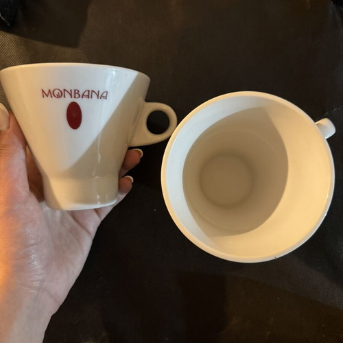 Monbana chocolate mugs like new, set of 2