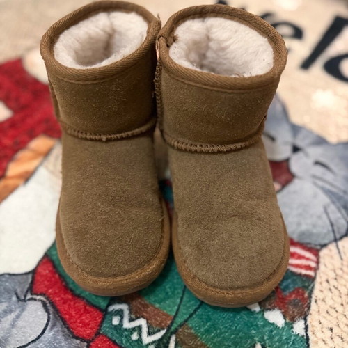 Emu kids boots used, size 25/26, brown with fur lining