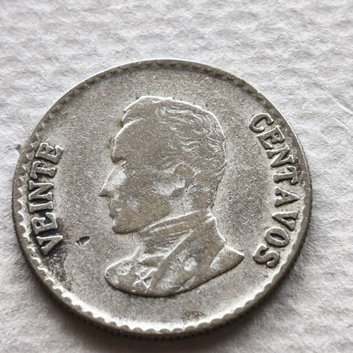 Silver 20 Centavos Coin 1953, Colombia