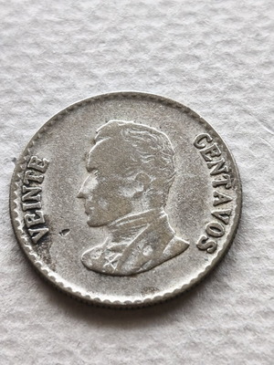 Silver 20 Centavos Coin 1953, Colombia
