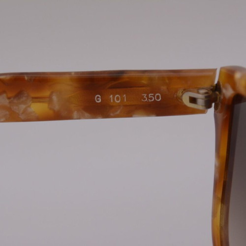 Genny vintage 80s brown sunglasses new, handmade in Italy
