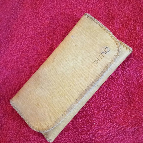 Tobacco pouch beige leather used