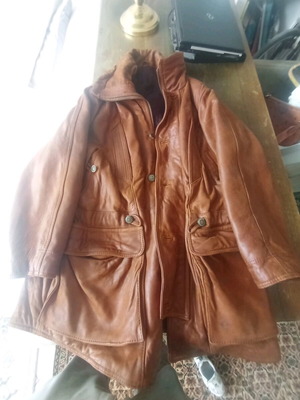 Boss Original Leather Jacket XXL Used Brown