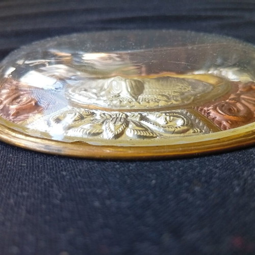 Wall plate silver, copper, brass 12.5 cm