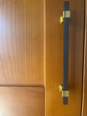 Πόμολο μαύρο χρυσό με βουρτσισμένο παλαιωμένο φινίρισμα, καινούργιο