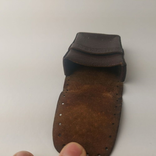 Leather case for cigarettes or cards Shumen used