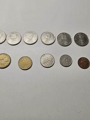 Coins used, pack of 15 drachmas from various years