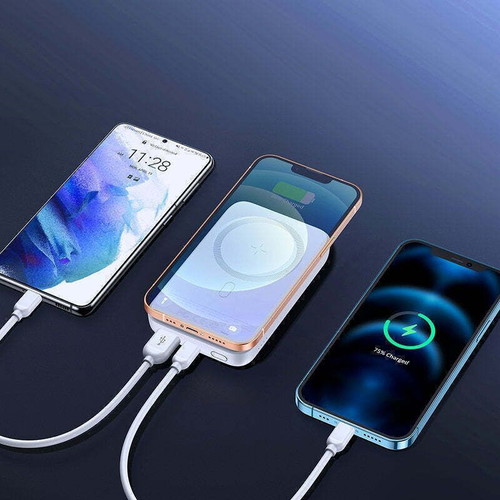 Power Bank 10000mAh 20W με θύρες USB-A και USB-C, μαύρο, Joyroom JR-W020 MagSafe