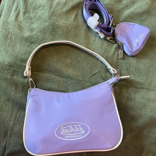 Von Dutch Y2K bag purple like new with 2 straps and mini wallet