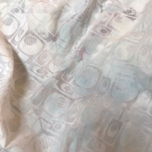 Women's shirt used, size small, transparent fabric, white