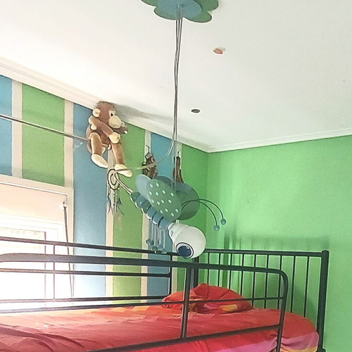 Bee Ceiling Light for Children's Room like new, blue and green