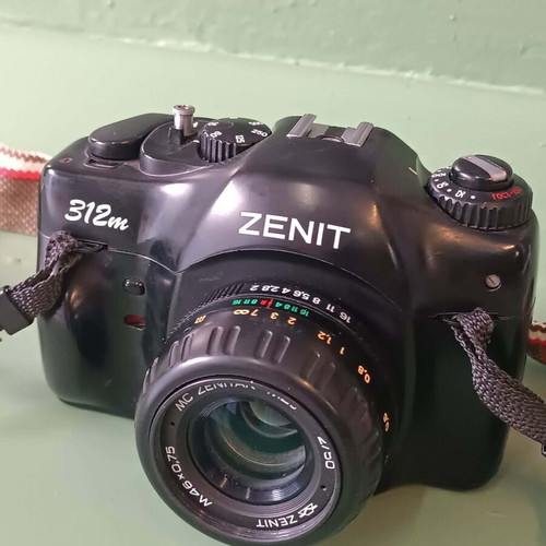 Zenit 312m analog camera with Zenitar f/2 lens used