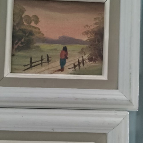 Set of 5 oil paintings like new, 16x13 cm