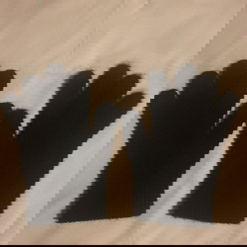 Παιδικά γάντια μαύρα σαν καινούργια, 18cm ύψος