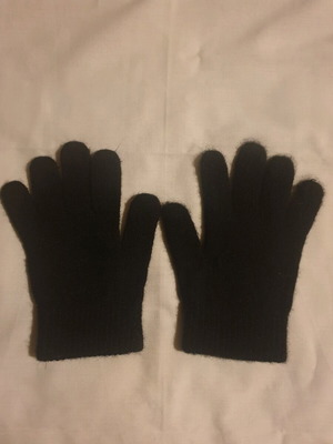 Παιδικά γάντια μαύρα σαν καινούργια, 18cm ύψος