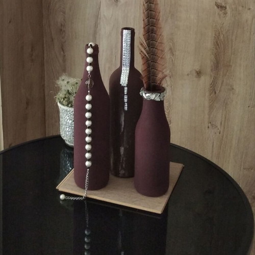 Handmade decorative vases made from bottles, custom made