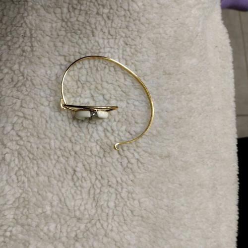 Bracelet new openable gold plated, white and gold color