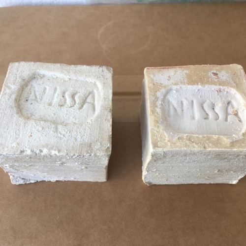 NISSA traditional olive oil soap 2 pcs handmade white soaps from Mytilene