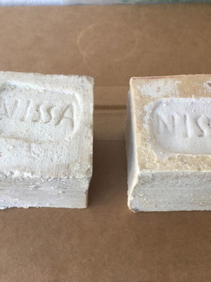 NISSA traditional olive oil soap 2 pcs handmade white soaps from Mytilene