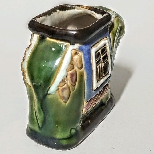 Elephant figurine used, handmade vintage ceramic from South Vietnam