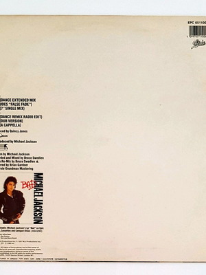 Michael Jackson Bad 12" vinyl like new, special mixes maxi single