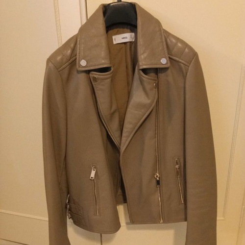 Leather jacket Mango like new, size small, beige