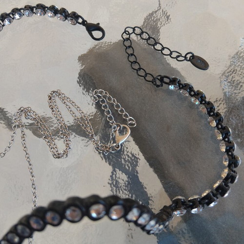Zara choker necklace and Y2K cross necklace set new