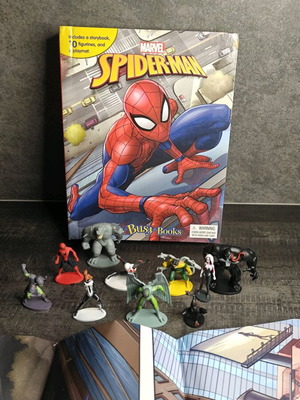 Spider-Man My Busy Books set with figures and book used
