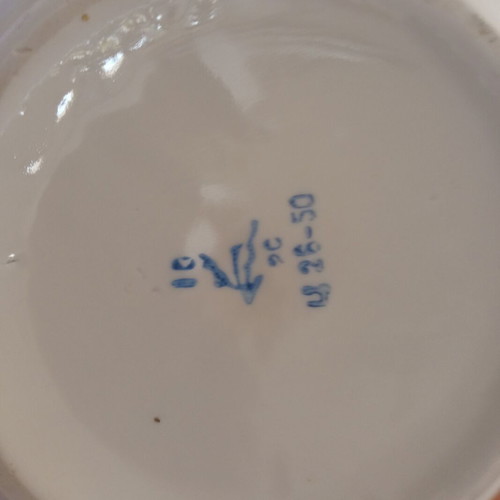 Porcelain teapot used with blue design