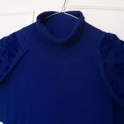 WAGGON PARIS knitted dress in blue, size M