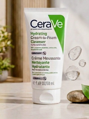 CeraVe Hydrating Cream-to-Foam Cleanser new, unused with seal