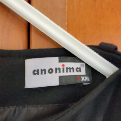 Anonima skirt XXL used, black with asymmetric hem