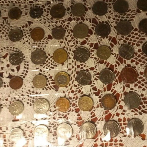Coin album used with 159 coins from various countries