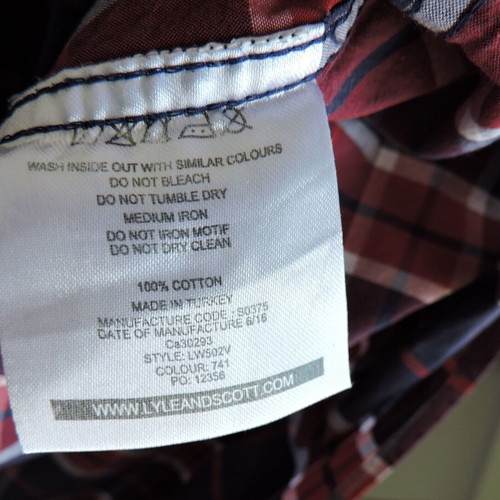 Lyle and Scott Mens Long Sleeve Checked Shirt Size M like new, blue red