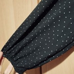 Black shirt-blouse like new with white polka dots and transparent sleeves