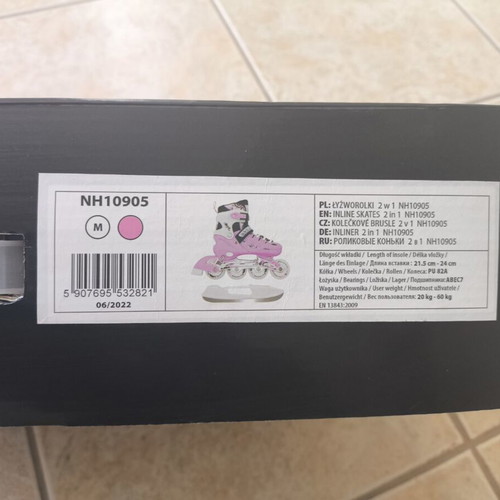 Nils Extreme NH10905 Inline Adjustable Pink Kids Rollers Size M (35-38)