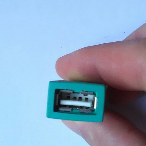 Microsoft USB Female to PS/2 Male Mouse Adapter, green