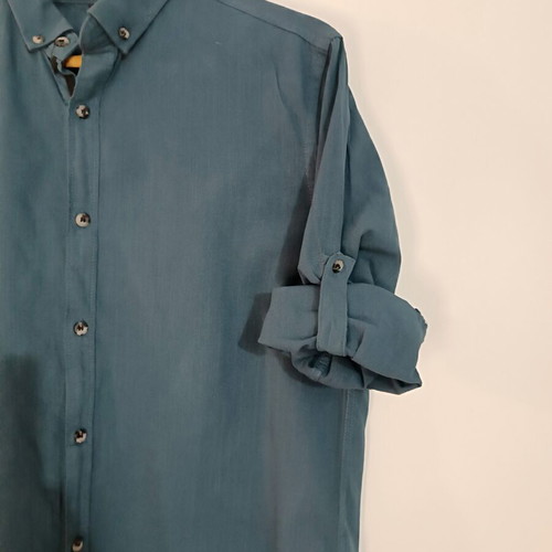Trendyol Man men's long-sleeve shirt, 100% cotton, indigo