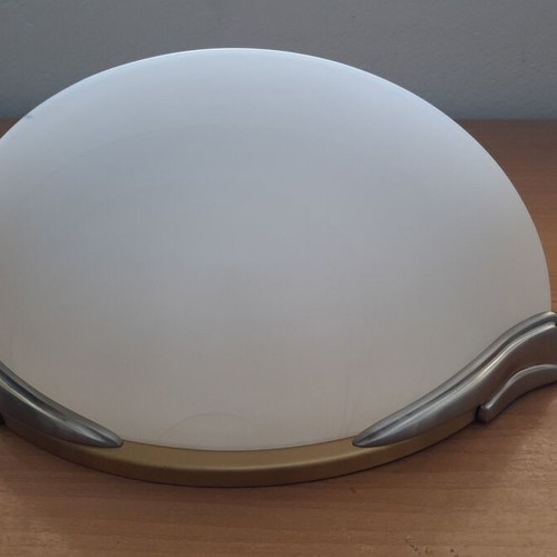 Wall lights from bronze and opaline like new, pair B+M Leuchten