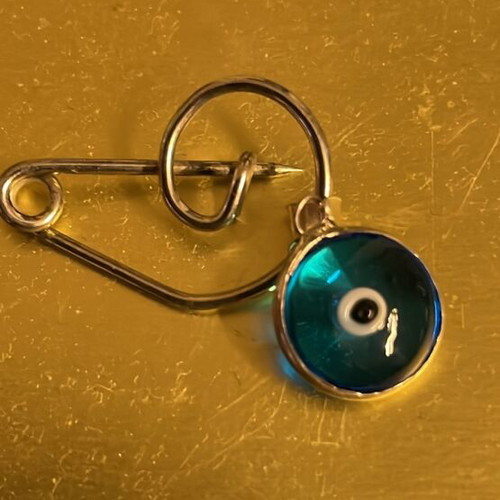 Silver pin with turquoise eye 925 new
