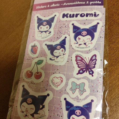 Kuromi stickers new, 2 sheets